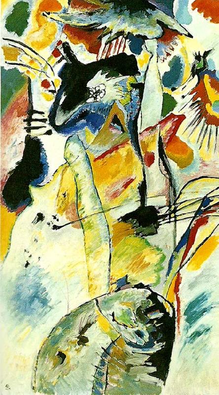 Wassily Kandinsky painting with black arch